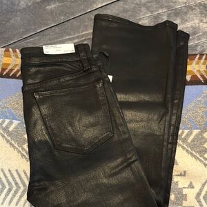 Joe’s Callie Black Coated High Rise cropped boot